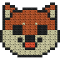 Cute Fox - Buildable Brick Art