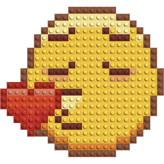 Kuss-Emoji Baustein-Mosaik
