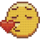 Kuss-Emoji Baustein-Mosaik