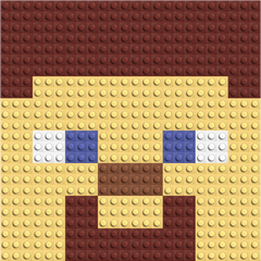 Spieler-Gesicht Baustein-Mosaik