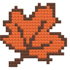 Autumn Leaf - Buildable Brick Art