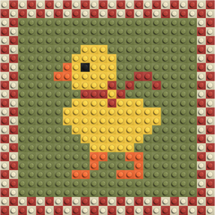 Pipi Chick Baustein-Mosaik