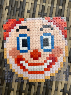 Clown Emoji - Buildable Brick Art