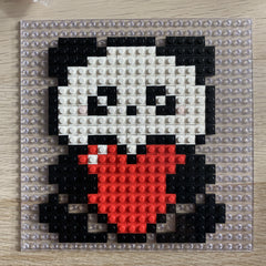 Panda Love - Buildable Brick Art