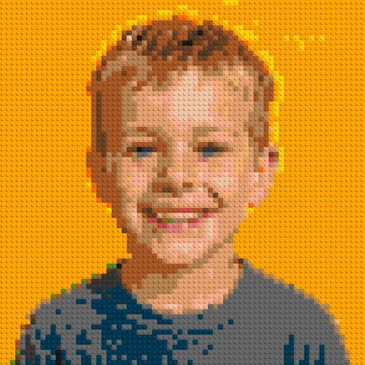 Personalisiertes Fotomosaik als Geschenk für einen 10-jährigen Jungen – Größe S