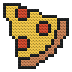 Pizzastück - Baustein-Mosaik