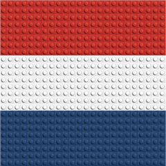 Niederländische Flagge Baustein-Mosaik