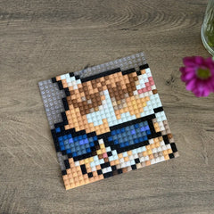 Meme-Katze - Baustein-Mosaik