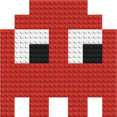 Roter Eindringling Baustein-Mosaik