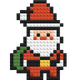 Weihnachtsmann - Baubares Steinmosaik