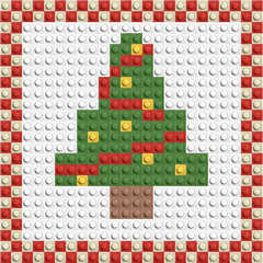 Weihnachtsbaum - Baubares Steinmosaik