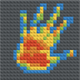 Thermische Hand - Baubares Steinmosaik