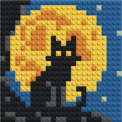 Midnight Prowl - Buildable Brick Art