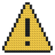 Warning Sign - Buildable Brick Art