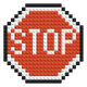 Stop Sign - Buildable Brick Art