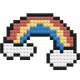 Regenbogenwolken - Baustein-Mosaik