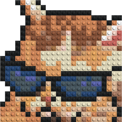 Meme-Katze - Baustein-Mosaik
