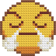 Negatives Emoji-Bausteinmosaik