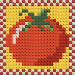 Tomate Baustein-Mosaik