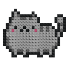Süße Katze - Baustein-Mosaik