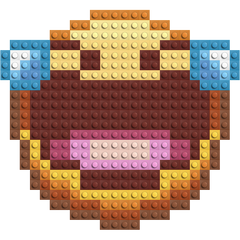 Lachendes Baustein-Mosaik