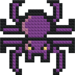 Purple Spider - Buildable Brick Art