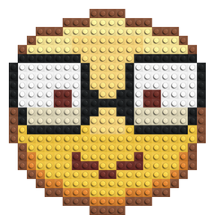 Nerd-Emoji Baustein-Mosaik