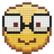 Nerd-Emoji Baustein-Mosaik
