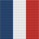 Frankreich - Baustein-Mosaik
