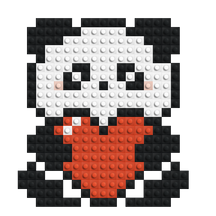 Panda-Liebe - Baubares Steinmosaik